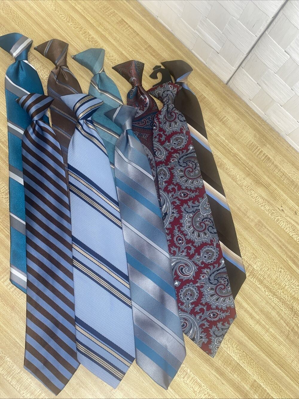 9 Vintage 70s Men's CLIP-ON Tie Lot Ketch Snapper American Edition Sears More